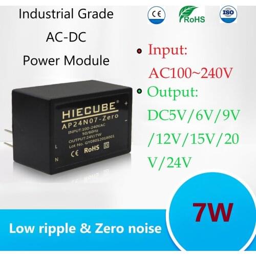 AC100~ 240V to DC7W--5V/6V/9V/12V/15V20V/24V step down Isolated Stabilized Wide Voltage Supply Switch Regulated Power Module