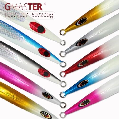 GMASTER Fast Jigging Lure 100g 120g 150g 200g with fish scale Strong Glow and Japan Laser Lead Gig