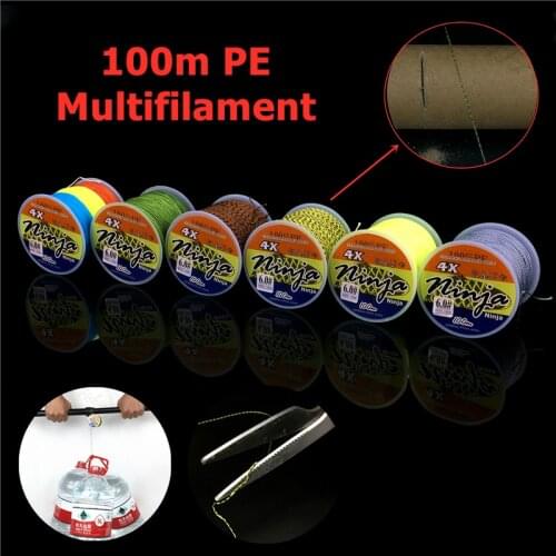 100M 4 Strand Strong Braided Fishing Line Smooth PE Multifilament Line Sea Fishing Premium raw silk Braided Wire for All Fishing
