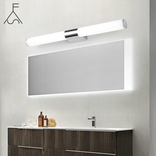 Simple Mirror Lamp Mirror Cabinet Lamp Stainless Steel Aluminum Modern LED Lamp Bathoom Home Hotel Wall Lamroom Living Rp Toilet