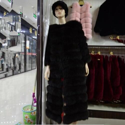 Fox Fur Coat 2016 New Style Fashion Genuine Leather Fur Coat Top Quality Women Winter Real Fox Fur Coat