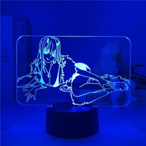 Led Night Light Zero Two Figure Table 3d Lamp for Bed Room Decor Light Anime Waifu Gift Darling In The Franxx Zero Two Lamp