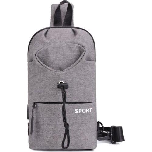 Waterproof Oxford Men Chest Bag Multifunctional Kettle Bag Leisure Sports Shoulder Messenger Bag