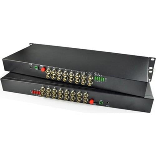Fiber Optical Digital Video Converter 16Channels 1U 19'' Rack Mounted,16-CH FIBRE OPTICAL VIDEO
