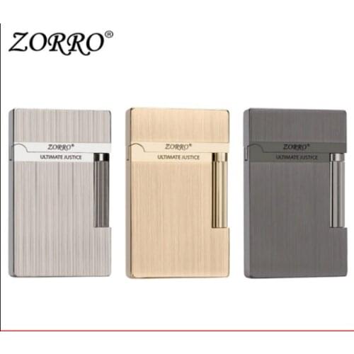Luxury Ping Sound Fuel Kerosene Cigar Cigarette Lighter Stainless Steel Side Roller Grinding Wheel Metal lighter Dad Gift
