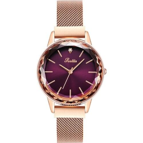 Scottie Brand Casual Women Gift Watch Gold Mesh Stainless Steel Loop Band Ladies Dress Wristwatches Quartz Relogio Feminino