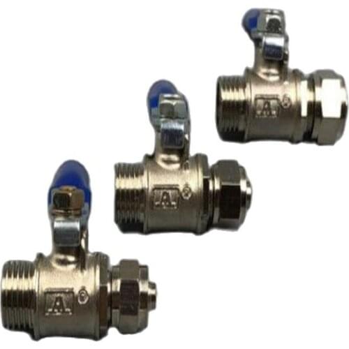 1/2 Pneumatic quick-twist ball valve Brass nickel-plated gas pipe ball valve Thickened air pump water dispenser accessories