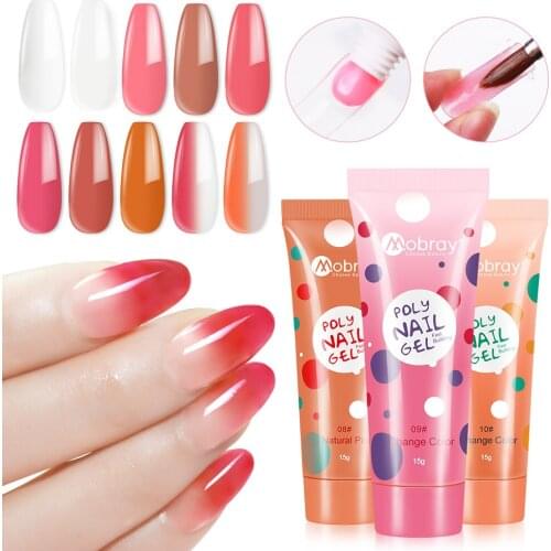 15ML Clear White Nude Nail Extension Gel Acrylic Quick Extension Builder uv Gel For Nail Extension Colorful Gel Manicure