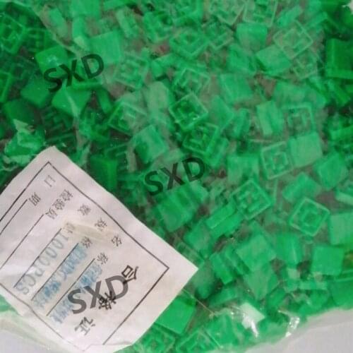 20pcs A14 button hat with 12 * 12 * 7.3 square blue yellow white green black gray 12x12x7.3