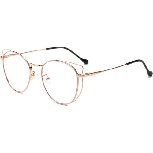 2021 Designer Gold Round Metal Adult Glasses Blue Light Glasses Logo Custom Metal glasses for men and women AB001