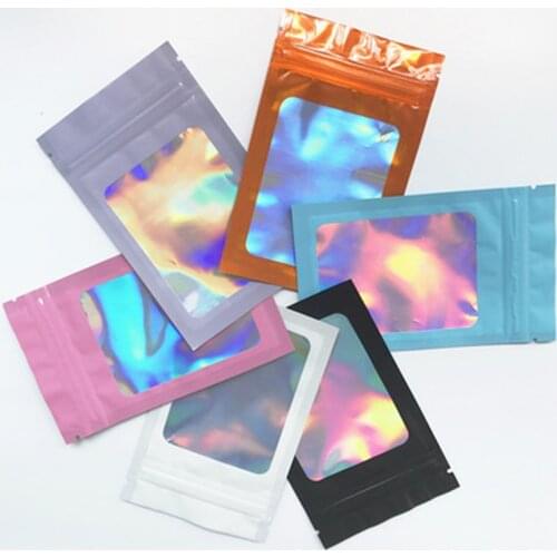 25mm Mink Lashes Eyelashes Extension Parts Jewelry Label Logo Printing Nice Cool Laser Film Glittering Zipper Zip Pack Bags Box