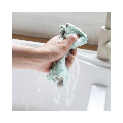 3pcs Microfiber cleaning cloth Kitchen Towel Super Absorbent Dishcloth High-efficiency Home Cleaning cutlery kichen tools