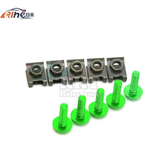 5 pieces 6mm motorcycle accessrioes fairing body screws for kawasaki er6n zx 750 versys 650 kx250f bmw f800gs f800r 1000r