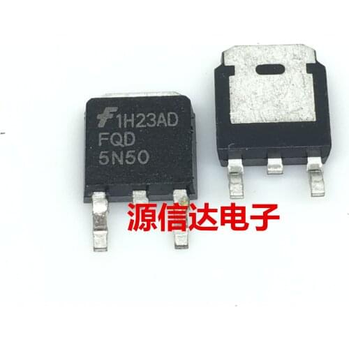 New imported FQD5N50 5N50 5A 500V TO-252 field effect tube
