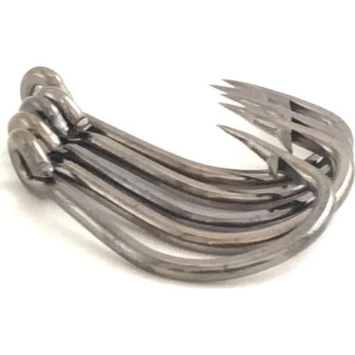 5PCS Fishing Hooks Black Nickel High Carbon Steel Fishhooks Lure Soft Hooks Fishing Tackle