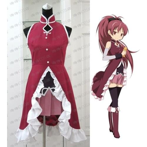 Anime Puella Magi Madoka Magica Sakura Kyouko Cosplay Costume Halloween Party Costume Adult Costumes for Women Custom Any Size