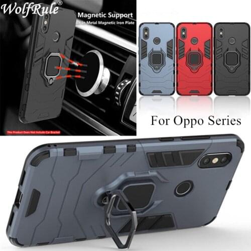Car Phone Holder Magnetic Case For Oppo R9 R11s Case 3 in 1 Ring Stand Cover For Oppo R15 Pro R9 Plus R9S F1 Plus Phone Case Bag
