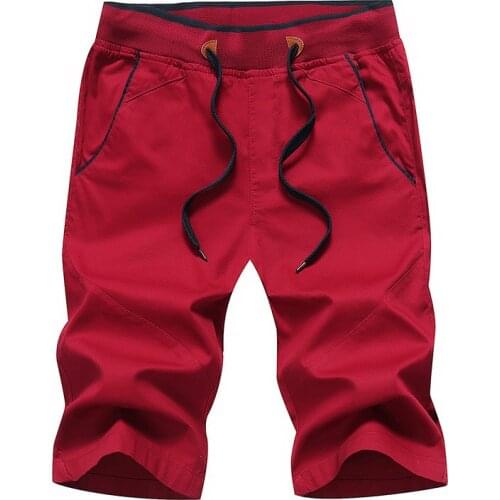 Bingchenxu 2021 Solid Mens Shorts Summer New shorts mens Capris summer Korean casual pants new trend loose breeches