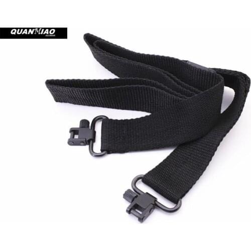 Black Braid Gun Slings Gun Belt Narrow Goods Gun belts / with 2pcs 1.25" Gun sling swivels