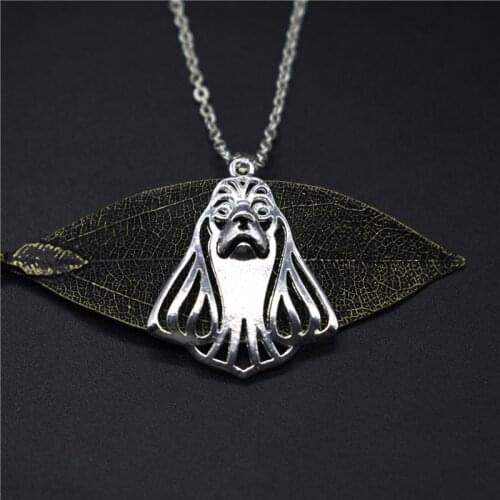 Elfin Trendy American Cocker Spaniel Necklaces Gold Color Silver Color American Cocker Spaniel Dog Jewellery Pendant Necklaces