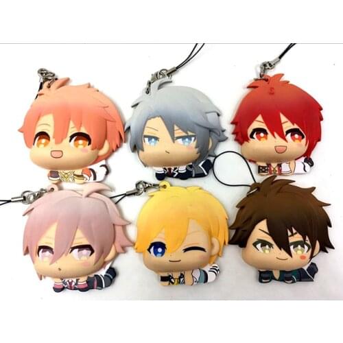 Idolish7 Anime Bun face keychain IZUMI IORI YAMATO NIKAIDO SOGO NAGI Gaku Mitsuki OSAKA Rubber strap/mobile phone charms G100-10