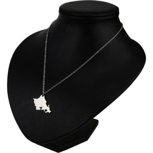 Map Of Europe And The United States Jewelry Oahu Oahu Stainless Steel Necklace To Send Friends Gifts