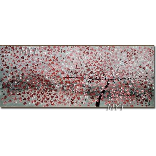 OIL PAINTING landscape on canvas hand-painted 100% bezel-less, home decoration Wall canvas Knife Flower Plum Painting