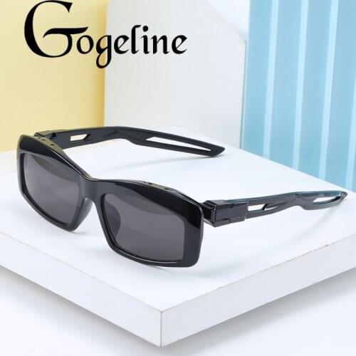 Square Sunglasses Men Women Driving Goggles Sunglasses Outdoor Sport Eyewear Fishing Acessories UV400 Brown lens