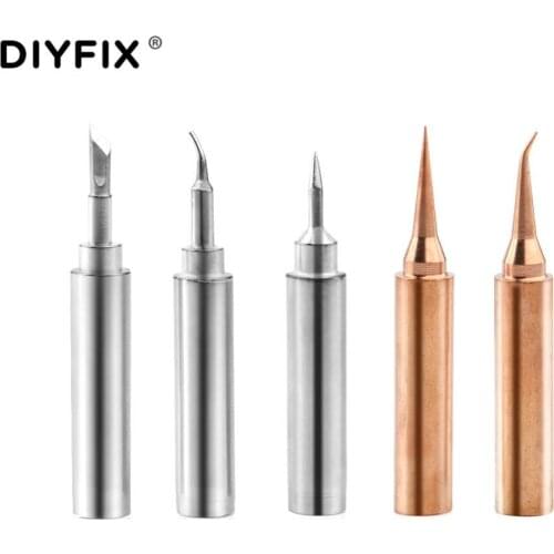 DIYFIX 5 in 1 Soldering Iron Tips Set Lead-free Welding Sting For Hakko 936 Soldering Station BGA Soldering Rework Tool Set
