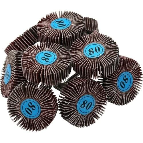 10Pcs Dremel Accessories Sandpaper Sanding Flap Polishing Wheels Sanding Disc Set Shutter Polishing Wheel For Rotary Power Tools