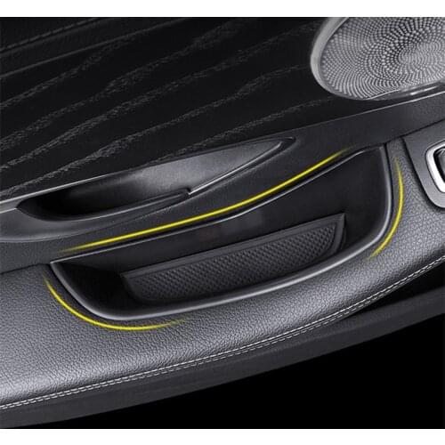 Car Door Armrest Storage Box Decoration For Mercedes Benz C Class W205 GLC X253 2015-2018 Interior Organizer Accessories