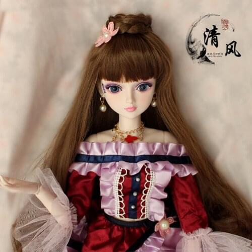 FULL SET Top quality 1/3 bjd girl 60cm pvc doll wig clothes all included night lolita reborn baby doll mengdy best gift kid toy