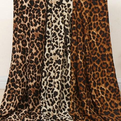 Leopard Print Dress Fabric Crepe Fashion Shirt Polyester Fabric Chiffon Floral Printed Chiffon