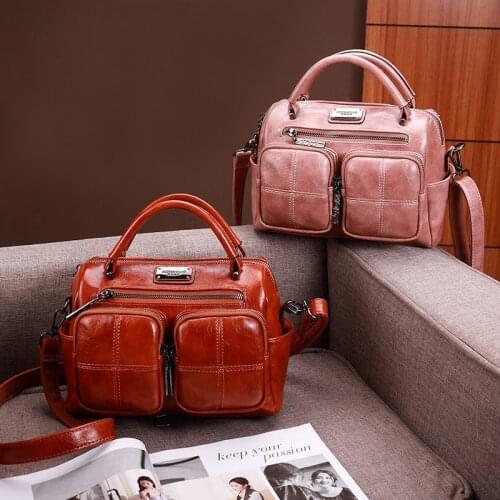 Bags For Women 2020 Luxury Designer PU Leather Shoulder Bag Ladies Cross body Bags Female Boston Handbags Shopping Messenger Bag
