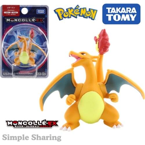 Takara Tomy Tomica Pokemon Pocket Monsters Moncolle MS-15 Charizard 3-5cm Mini Resin Anime Figure Toys For Children Collectibles