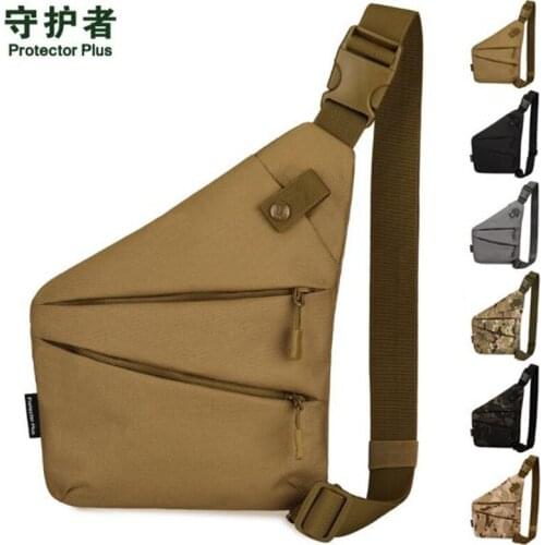 Tactical Chest Bag Sports Camouflage Nylon Invisible Satchel Outdoor Hiking Bag Protector Plus K326/K327