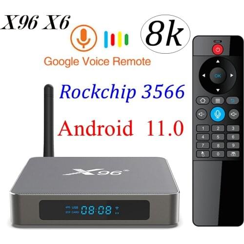 5PCS X96 X6 Android 11.0 TV Box RK3566 8GB 128GB 4G 64GB 32GB 2T2R Dual Wifi Lan 1000M LAN BT 8K HD Smart Media Player