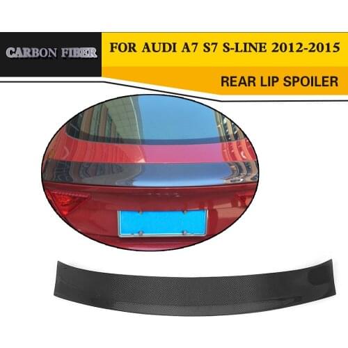 Carbon Fiber Rear wing lip Spoiler Auto Car Boot Lip for Audi A7 / S7 / S-Line 2012-2015