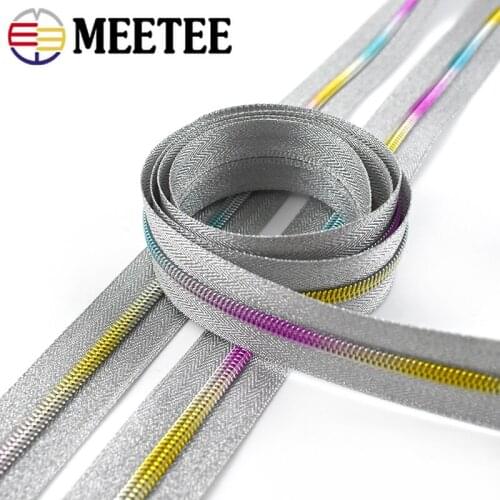 2/4/10M 5# Nylon Zipper for Sewing Plastic Coded Zips DIY Textile Coat Luggage Repair Kit Zippers Clothing Garment Accessories