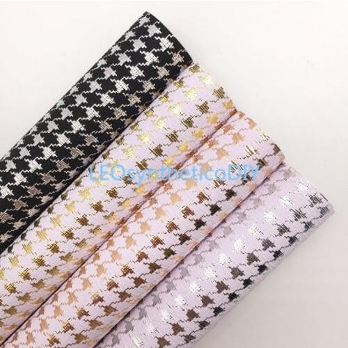 1PC 21X29CM Gold Thousand Birds Printed on Synthetic Leather Faux Leather For Making Bows LEOsyntheticoDIY 4S06