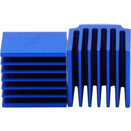 10pcs 3D Printer Parts Blue Aluminum Stepper Driver Heatsink For TMC2100 LV8729 TMC2208 TMC2130