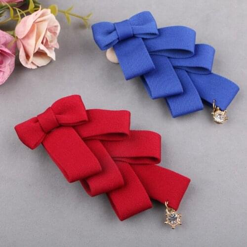 20PCS Handmade Ribbon Bows Fabric Jewelry Flatback Button Stickers with Crystal Charm for Girls Hair Band Clips DIY Decoration