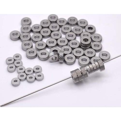 50pcs 304 Stainless Steel Flat Round Beads 6 8 mm Disc Loose Spacer Beads For Jewelry Making DIY Bracelet