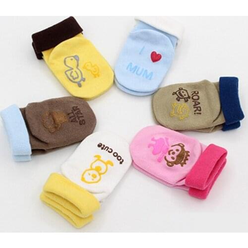 Aikway Boy Girl Child Socks Cute Animal Cartoon Baby Socks Newborn Soft Cotton Non-slip Floor Socks Infant Accessories