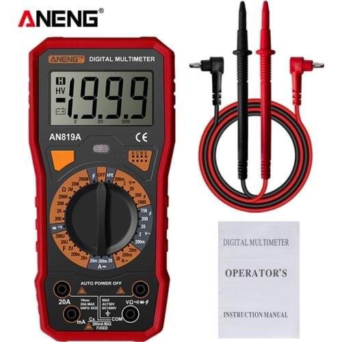 ANENG AN819A Digital Multimeter Esrmeter True RMS Professional Digital Multimeter Voltmeter Battery Tester Multimetro Richmet