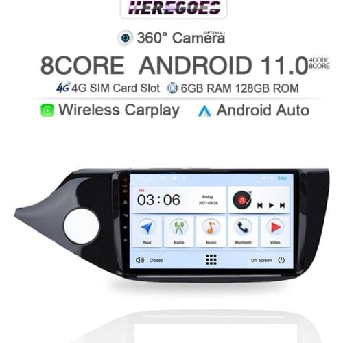 DSP 6G+128G Android 10.0 Car Multimedia Player For KIA Cee'd CEED JD 2012 - 2016 Navigation GPS 4G LTE Wifi Carplay Stereo Radio