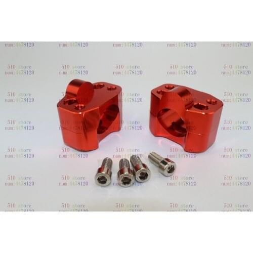 Free Shipping CNC ALUMINUM Motorcycle dirt bike MX HANDLE BAR MOUNT 1-1/8" FAT BAR Handlebar Mounts Riser Clamp Oversize Kit