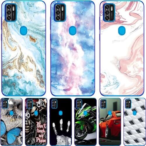 Phone Bags & Case For ZTE Blade A31 A31 Lite 2021 Cover Soft Silicone Fashion Marble Inkjet Painted Shell Capa