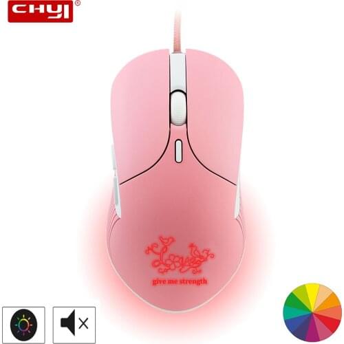 CHYI Colorful LED Gaming Mouse Silent USB Optical 3D Computer Wired Mause 3200 DPI 6 Buttons Mice For Gamer PC Laptop Notebook