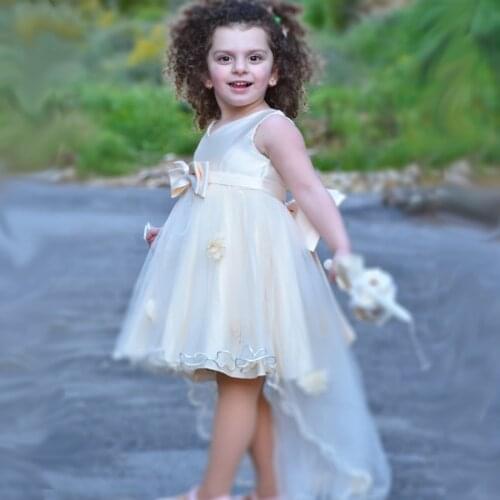 Children Girls Wedding Dress 3D Flower Ball Gown Baby Girls Princess Dress Clothes Wedding Formal Party Costume Fancy Clothing